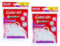 Close-Up Precision Floss Picks w/ Flouridex Thread, 60 Count, Pack of 2 (120 Flossers) by Close-Up