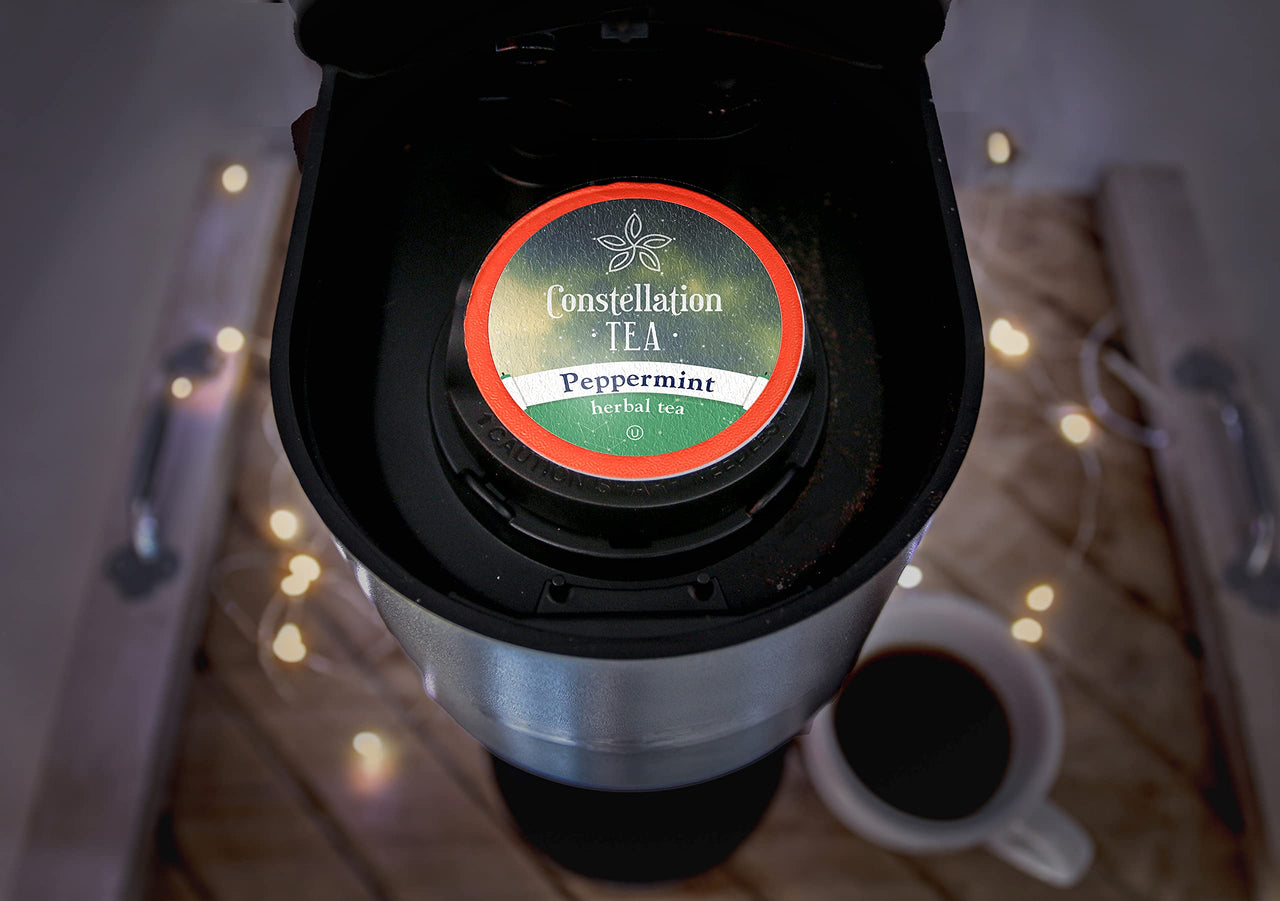 Constellation Tea Peppermint Herbal Tea Pods Compatible with K Cup Brewers Including 2.0, 40 Count