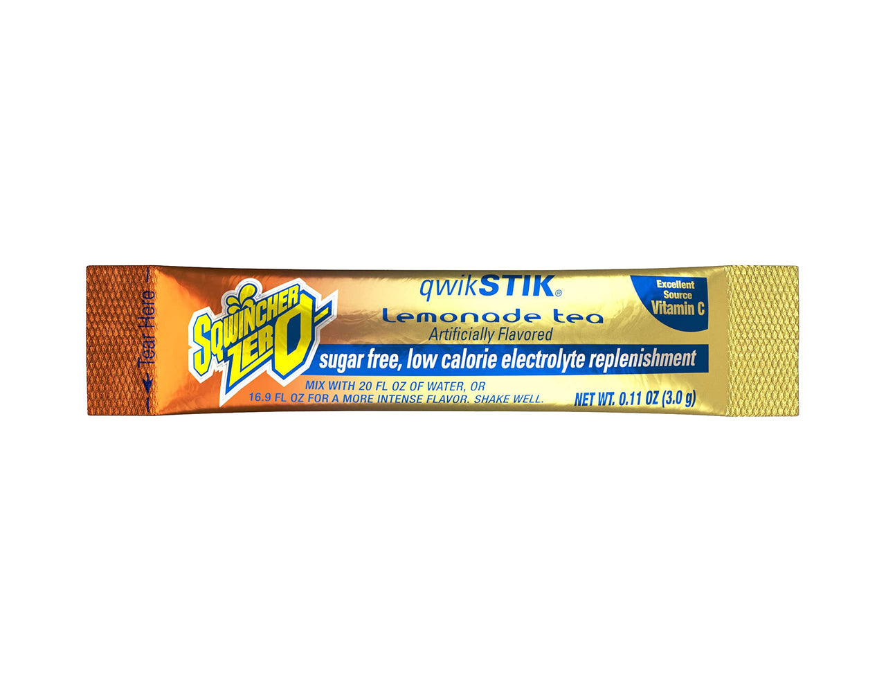 Sqwincher - 159060098 Zero Qwik Stik Sugar Free, Lemonade Tea.11 0z (Pack of 50)