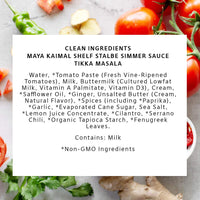 Maya Kaimal Tikka Masala Sauce, Mild Indian Simmer Sauce with Tomato and GaramMasala Spices. Vegetarian, Gluten Free, 12.5 oz