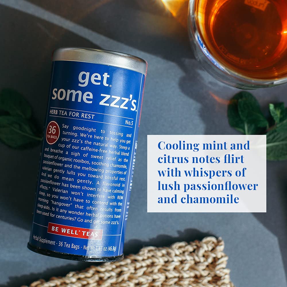 The Republic of Tea, Get Some Zzzs  No. 5 Rest Herb Tea, No Caffeine, 36 Tea Bags