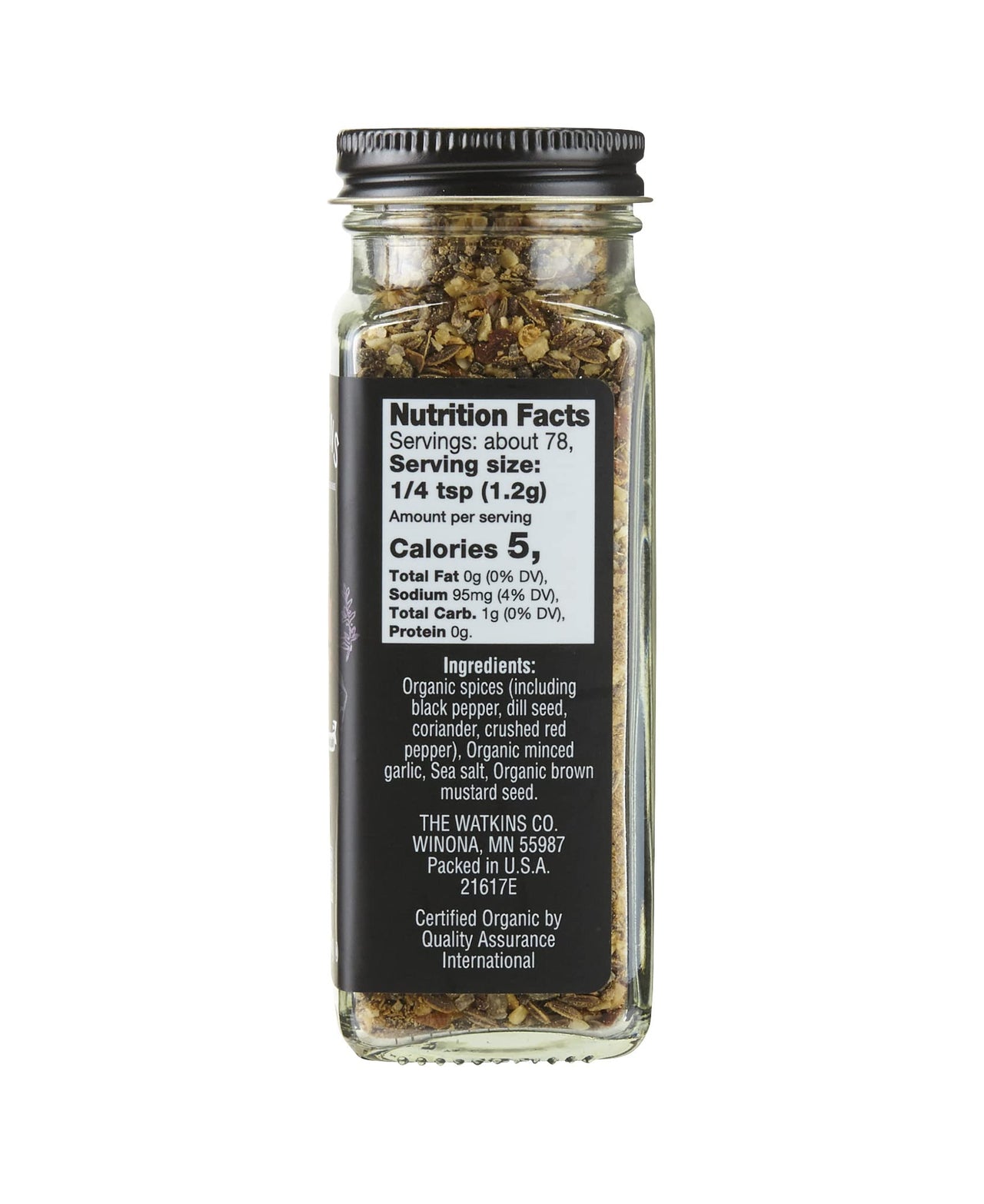 Watkins Gourmet Organic Spice Jar, Steak Seasoning, 3oz