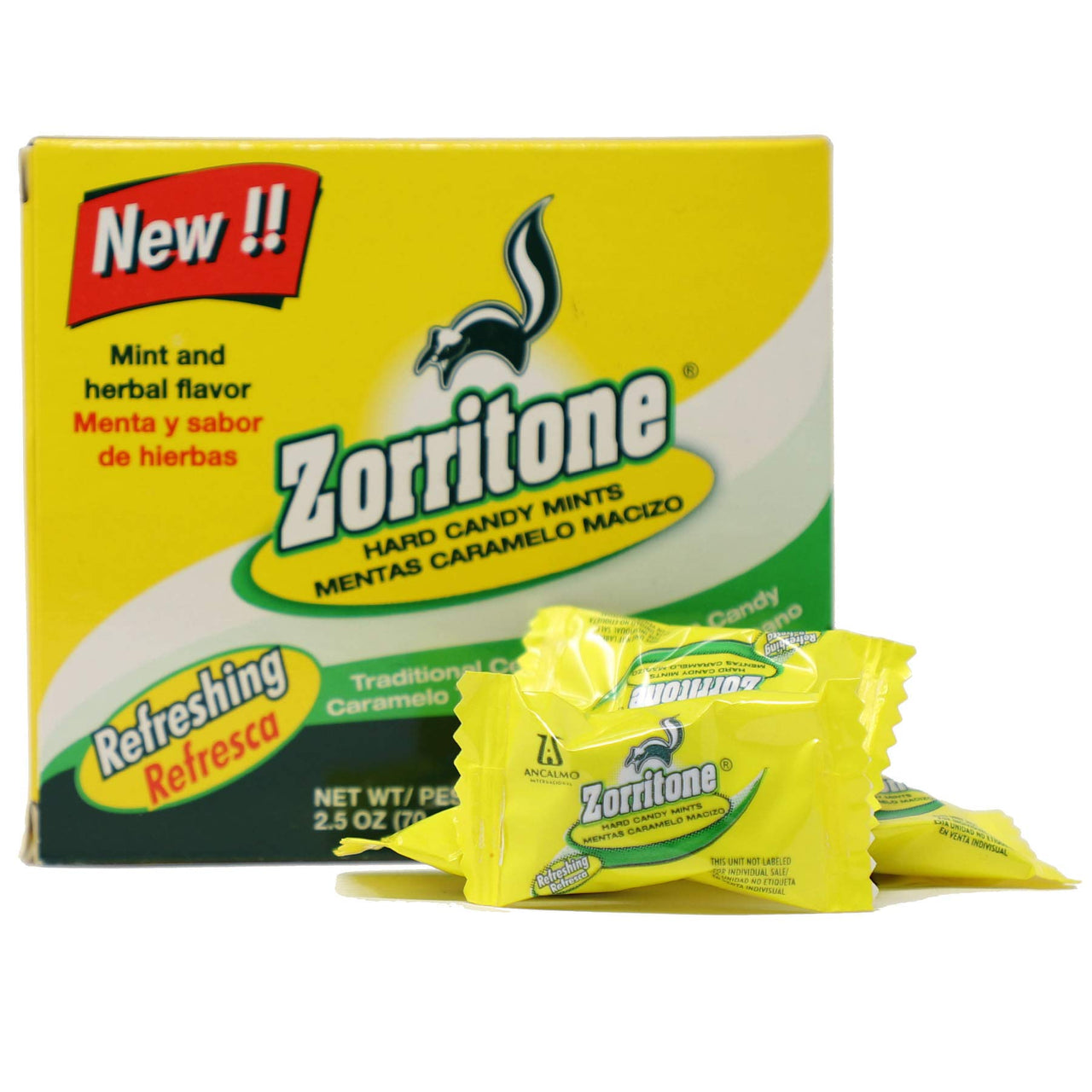 Zorritone Hard Candy Mints and Herbal Flavor, 3-pack of 20 Caramels Each, 3 boxes