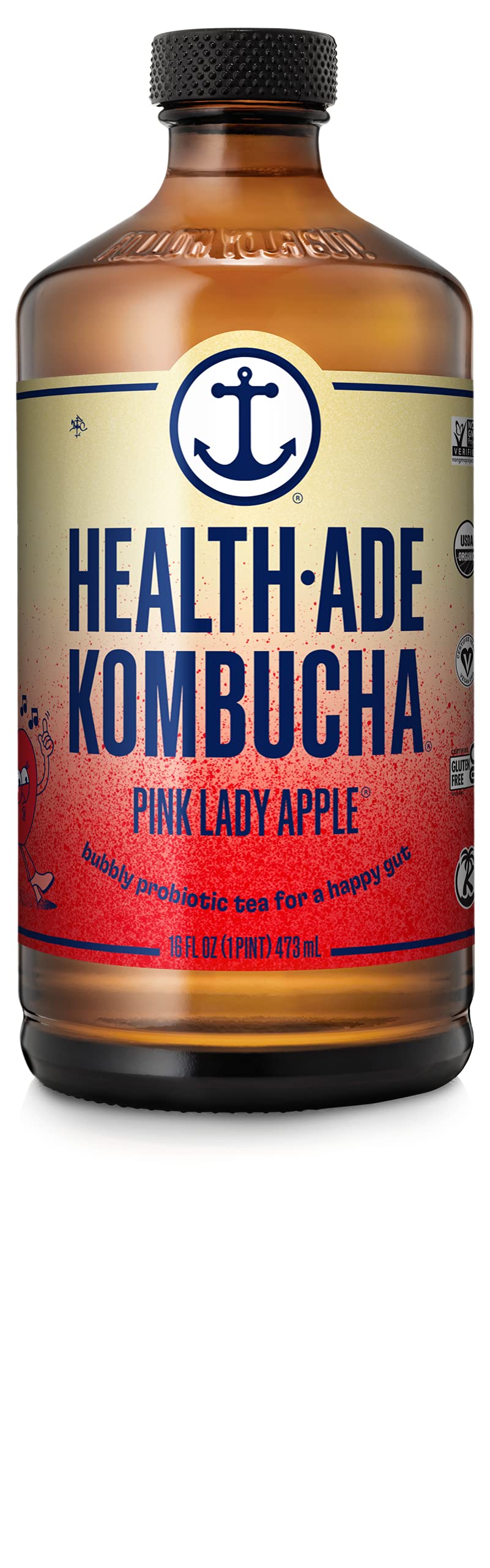 Health-Ade Probiotic Kombucha Tea, Pink Lady Apple, 16 fl oz
