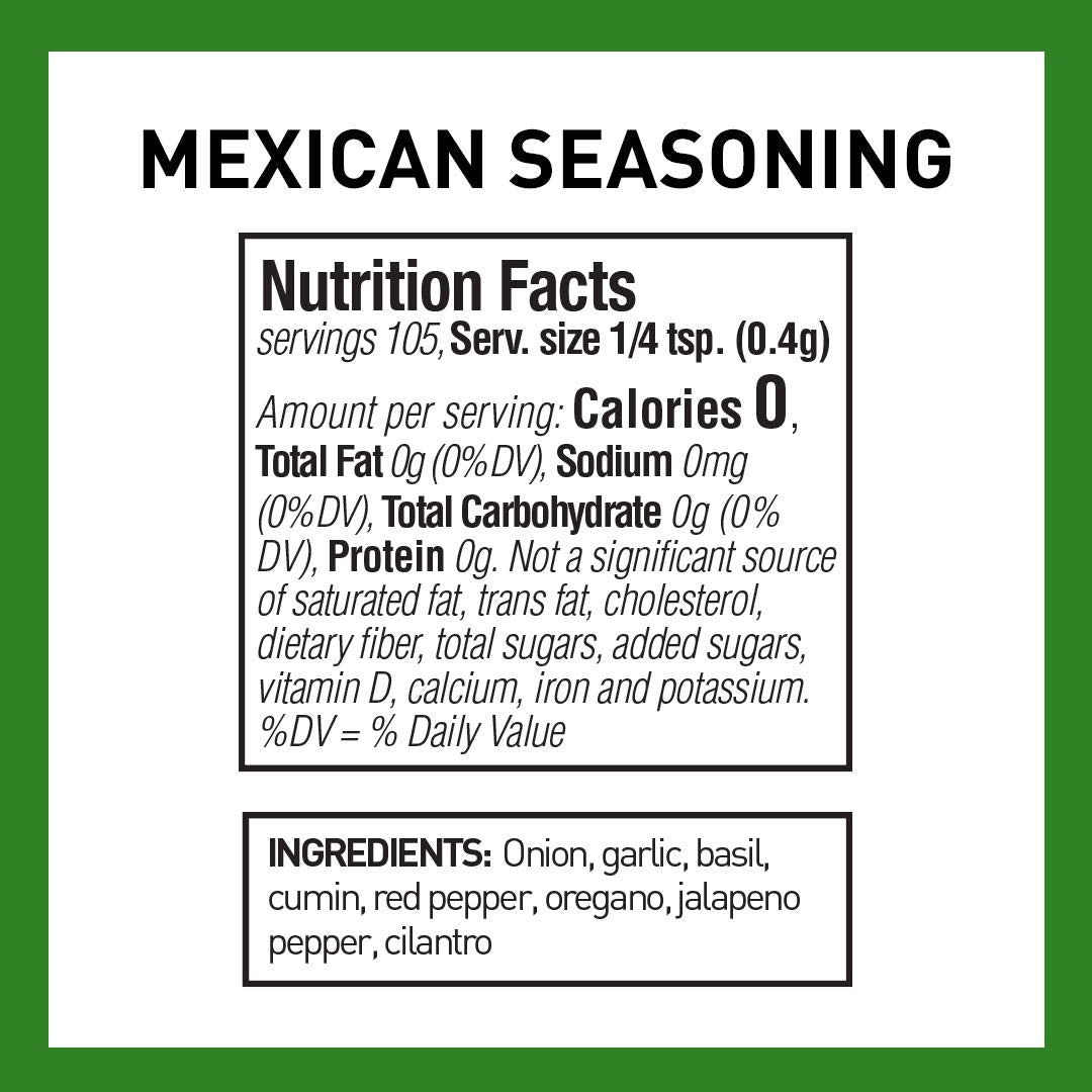 The Spice Hunter Mexican Seasoning Blend, Salt Free, 1.5-Ounce Jar