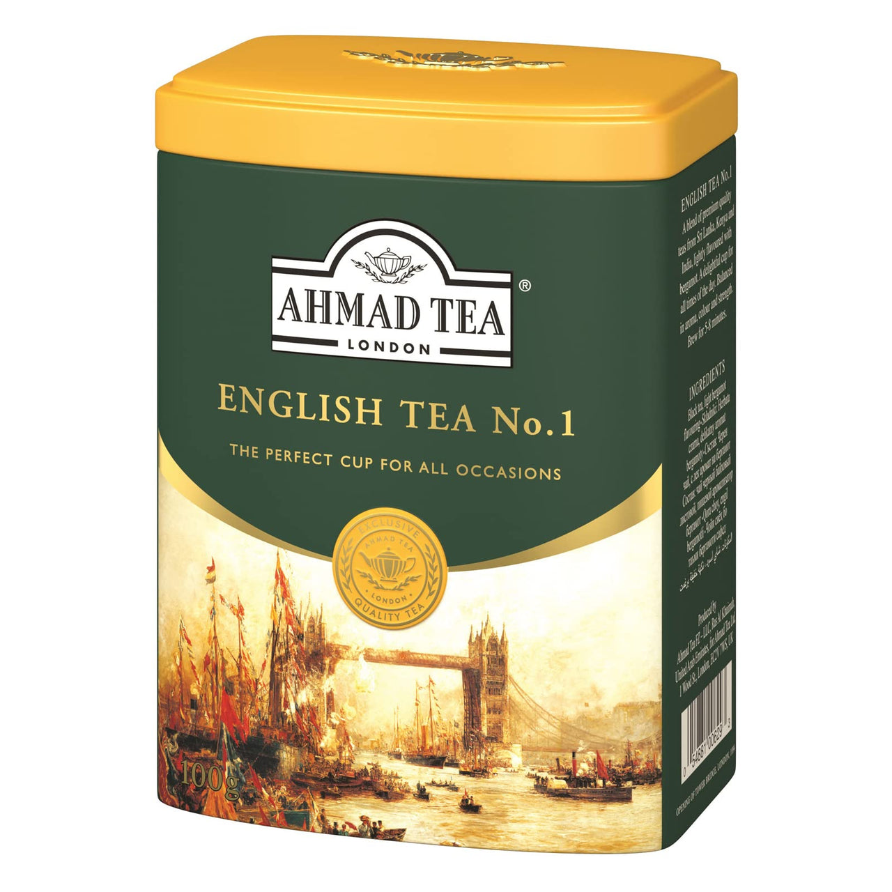 Ahmad Tea Caddy Gift Tin, English Scene, English Tea No.1, 100 Gram
