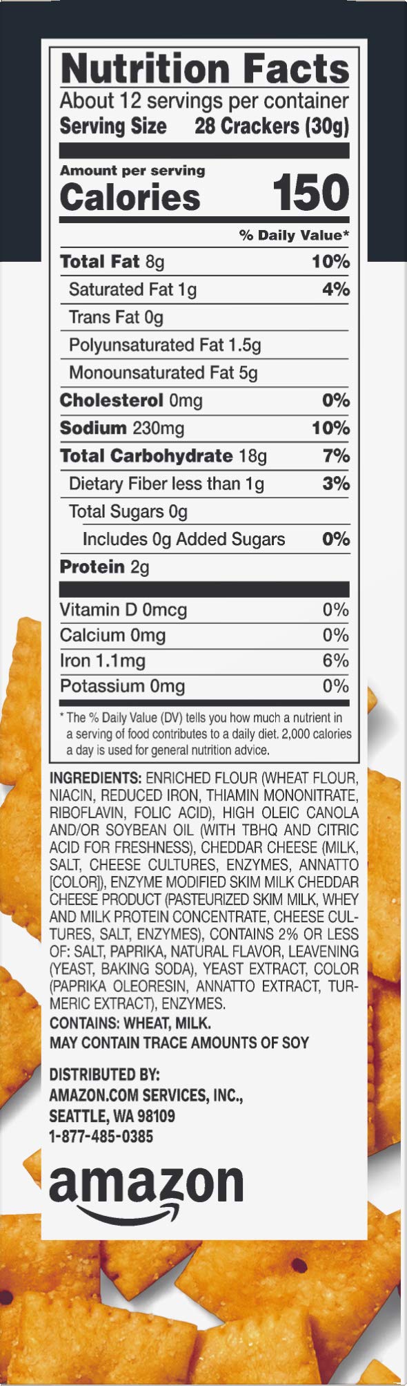 Happy Belly Original Cheese Crackers, 12.4 Ounce