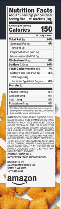 Happy Belly Original Cheese Crackers, 12.4 Ounce