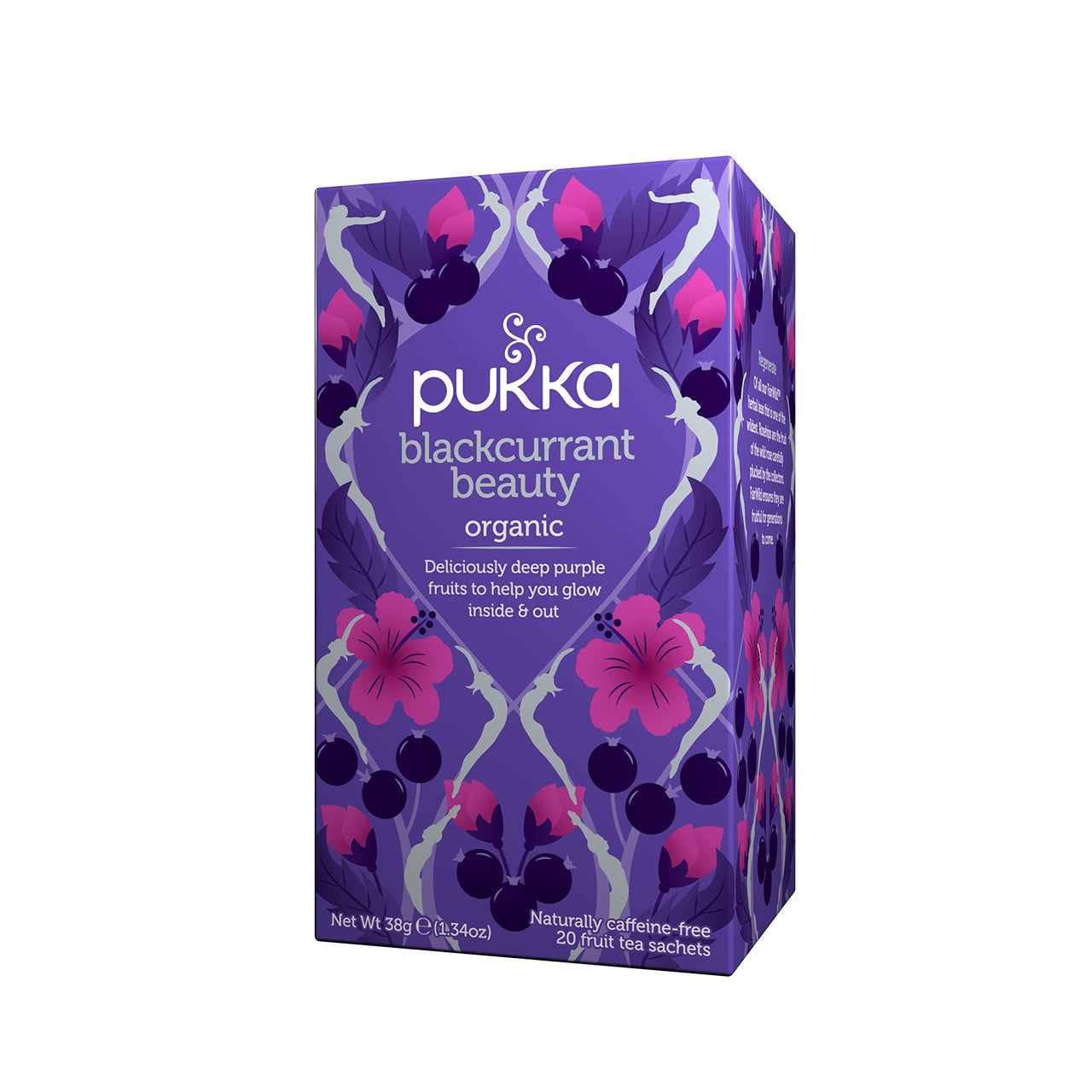 Pukka Organic Tea Bags, Blackcurrant Beauty Herbal Tea with Rosehip, Perfect for Inner Glow, 20 Count (Pack of 3) 60 Tea Bags