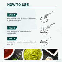 Soeos Premium Wasabi Powder 8oz (227g), with Real Wasabi, Grade AAA Powder, for Sushi, Sushi Powdered, Root Fresh Bulk, green