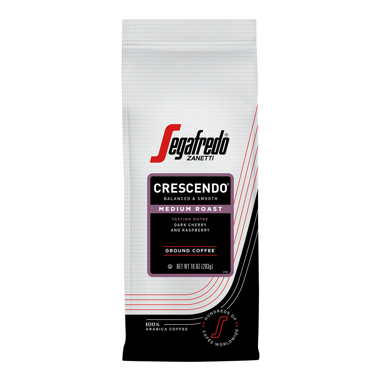 Segafredo Zanetti Ground Coffee, Crescendo Medium Roast, Made with Arabica, Vivacious and Balanced Flavor