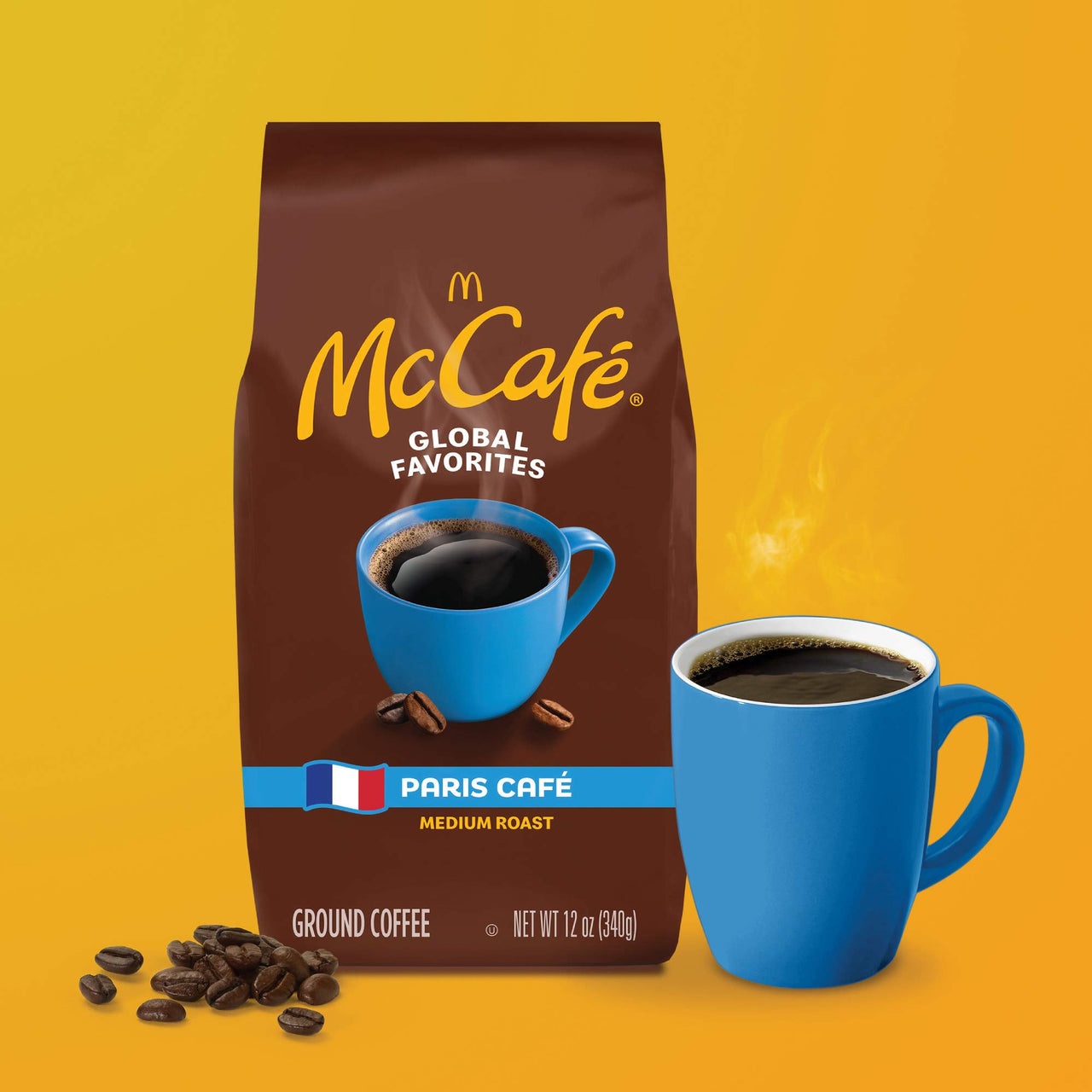 McCafe Paris Caf, Ground Coffee, Medium Roast, 12oz Bag