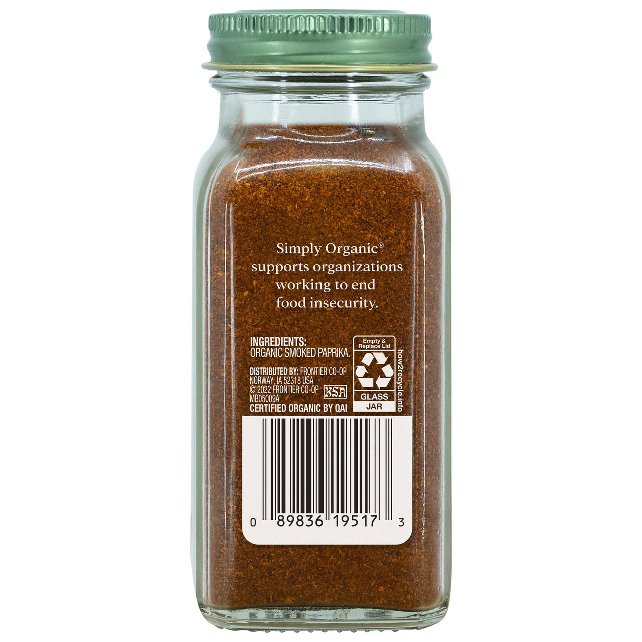 Simply Organic Smoked Paprika, 2.72 Ounce Bottle, Certified Organic, Vegan | Capsicum annuum