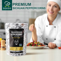 Soeos Szechuan Peppercorns, Premium Authentic Sichuan Peppercorn, Tingle and Numbing Effect, Less Seeds, Strong Flavor, Essential for Kung Pao Chicken, Mapo Tofu, 4 oz (113g)