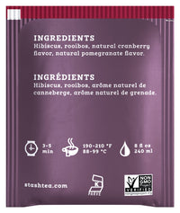Stash Tea Cranberry Pomegranate Herbal Tea - Naturally Caffeine Free, Non-GMO Project Verified Premium Tea with No Artificial Ingredients, 100 Count (BULK PACKAGING)