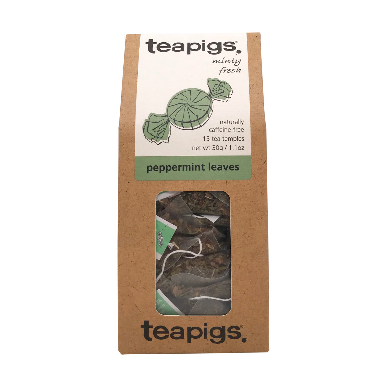 Teapigs Peppermint Leaves Tea Bags Made with Whole Leaves , 15 Count (Pack of 1)