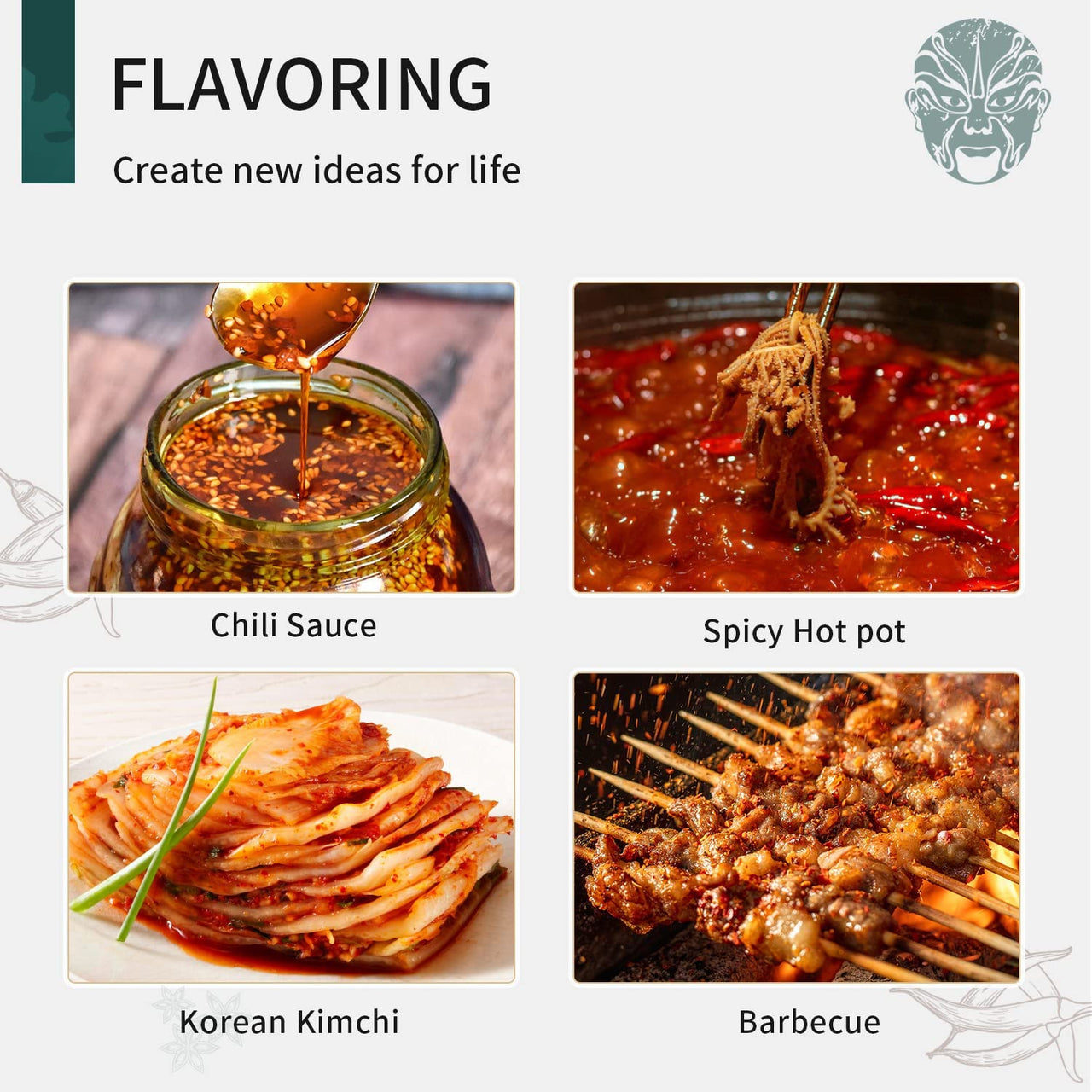 Soeos Chili Flakes 7oz (198g), Non-GMO, All Natural, Premium Sichuan Chili Flakes, Medium Hot, Crushed Red Pepper Flakes, Sichuan Red Chili Pepper, Dried Chili Flakes Bulk, Szechuan Chili Flakes.