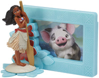 DecoSet Disney Moana Adventures in Oceania Cake Topper, 2-Piece Cake Decorations with Figurine and Photo Frame Featuring Moana and Pua
