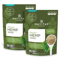 Navitas Organics Raw Hemp Seeds, 8 oz. (2-Pack) 30 Servings  Organic, Non-GMO, Low Temp-Hulled, Gluten-Free