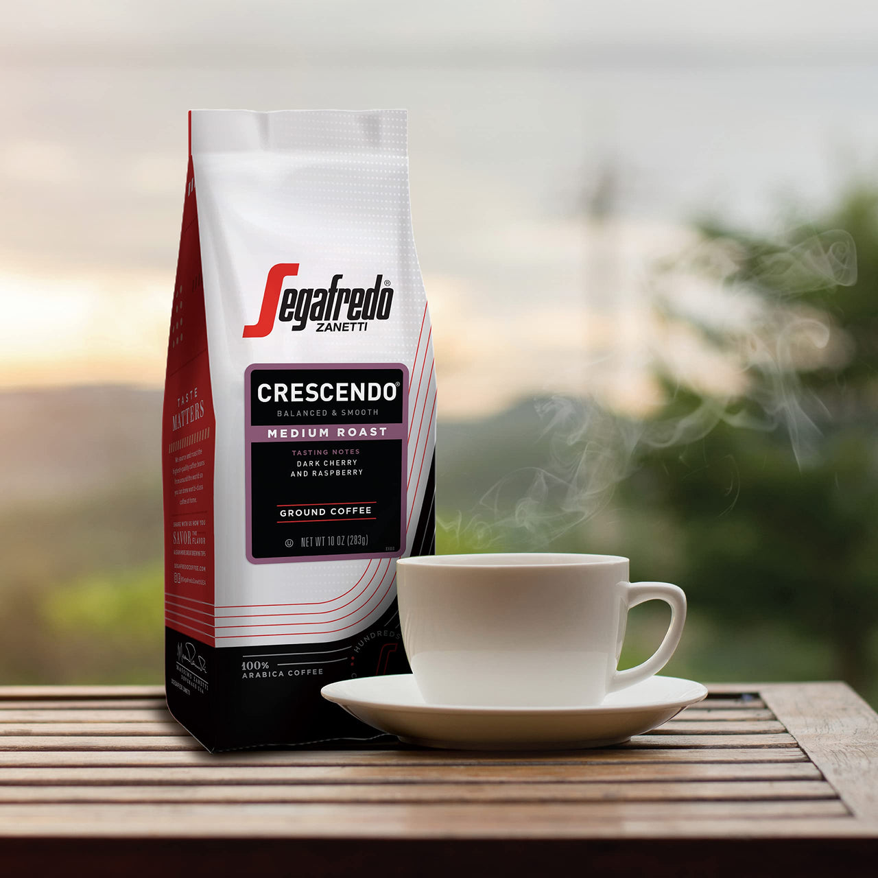 Segafredo Zanetti Ground Coffee, Crescendo Medium Roast, Made with Arabica, Vivacious and Balanced Flavor