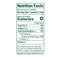 Whole Earth Sweetner Monk Fruit 80ct Packets