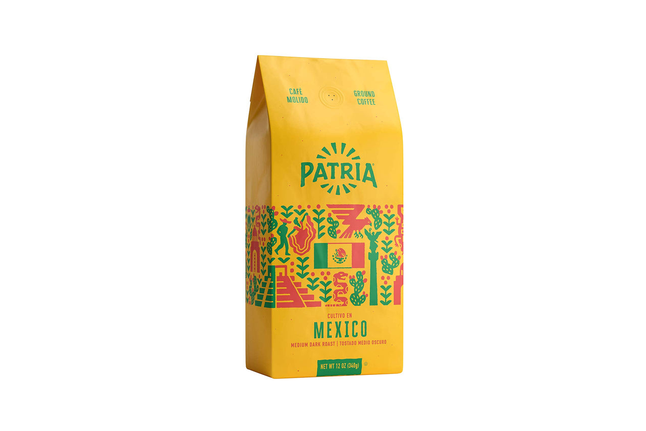 Patria Mexico Medium Dark Roast Ground Coffee, 12 Ounce