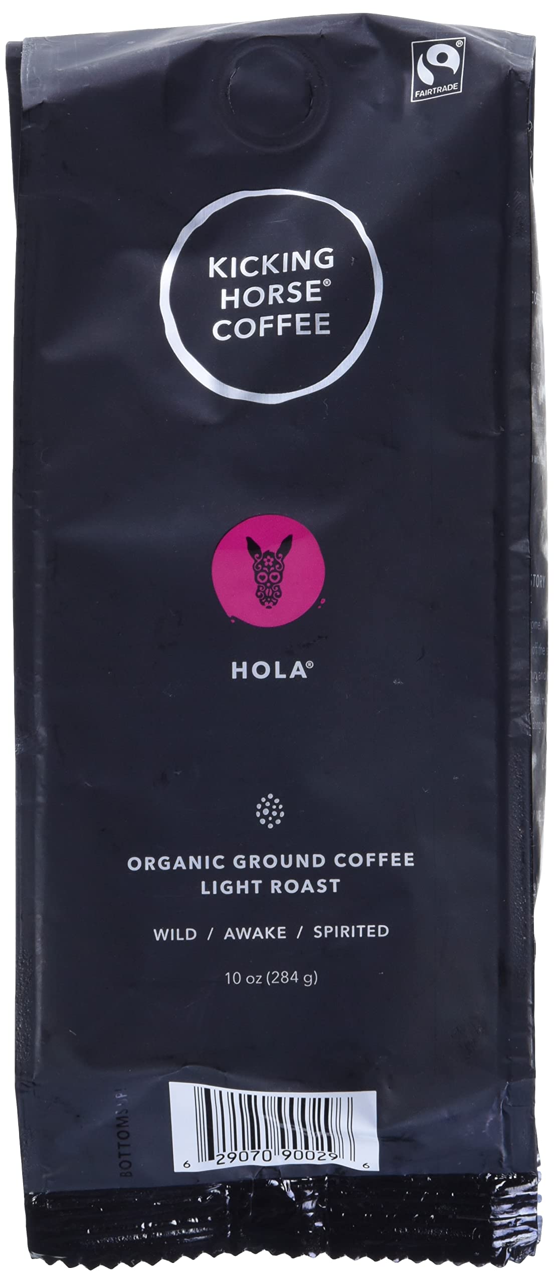 Kicking Horse Coffee, Hola, Light Roast, Ground, 10 oz (Pack of 1)