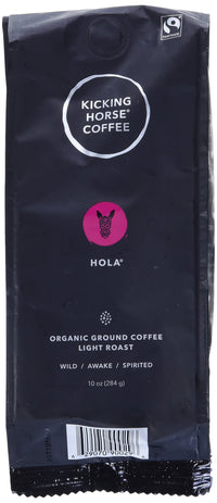 Kicking Horse Coffee, Hola, Light Roast, Ground, 10 oz (Pack of 1)