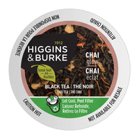 Higgins & Burke Chai Glow, Loose Leaf, Black Tea, Keurig K-Cup Brewer Compatible Pods, 24 Count