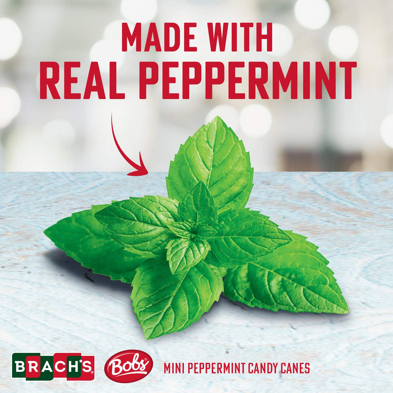 Brach's  Bob's  Mini Pepper Candy Canes , Mint, 35 Count (Pack of 1)