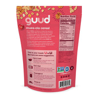 GUUD Almond Cranberry Muesola Cereal, 12 Ounce, Slightly Sweet Muesli, Gluten Free, Oats, Granola Clusters, Raisins, Almonds, Cranberries, Pumpkin Seeds, Vegan, Non-GMO Certified, Kosher