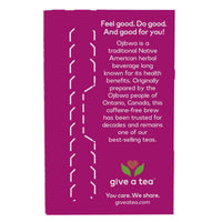 NOW Foods Give a Tea Ojibwa Tea, Herbal, Caffeine-Free, 24 bags, traditional North American blend for overall wellness