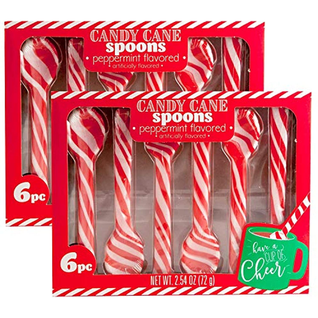 Candy Cane Peppermint Spoons – 1 Doz – (4 Packs Of 6) | Edible Candy Cane Spoons | Candy Cane Spoons For Hot Chocolate And Coffee