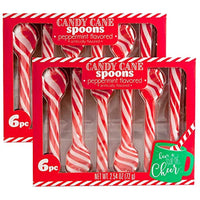 Candy Cane Peppermint Spoons – 1 Doz – (4 Packs Of 6) | Edible Candy Cane Spoons | Candy Cane Spoons For Hot Chocolate And Coffee