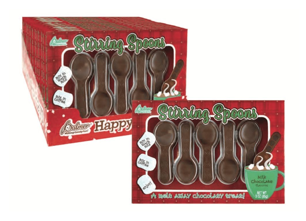 Chocolate Stirring Spoons Milk Chocolate Covered (2 Pack of 3 Ounce each)