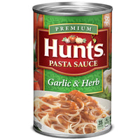 Hunt's  Garlic & Herb Pasta Sauce, 100% Natural Tomato Sauce, 24 Oz Can