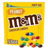 M&M's  Peanut Milk Chocolate Candy, Party Size - 38 oz Bag