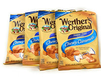 Werther's  Chewy Caramels Candies Original Sugar Free, 1.46 Ounce Pack of 4