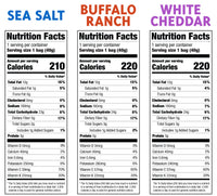 Rhythm Superfoods Crunchy Cauliflower Bites Variety Pack - Salted, Buffalo Ranch, and White Cheddar - Organic & Non-GMO, 1.4 Oz (Pack Of 4), Vegan/Gluten-Free Vegetable Superfood Snacks