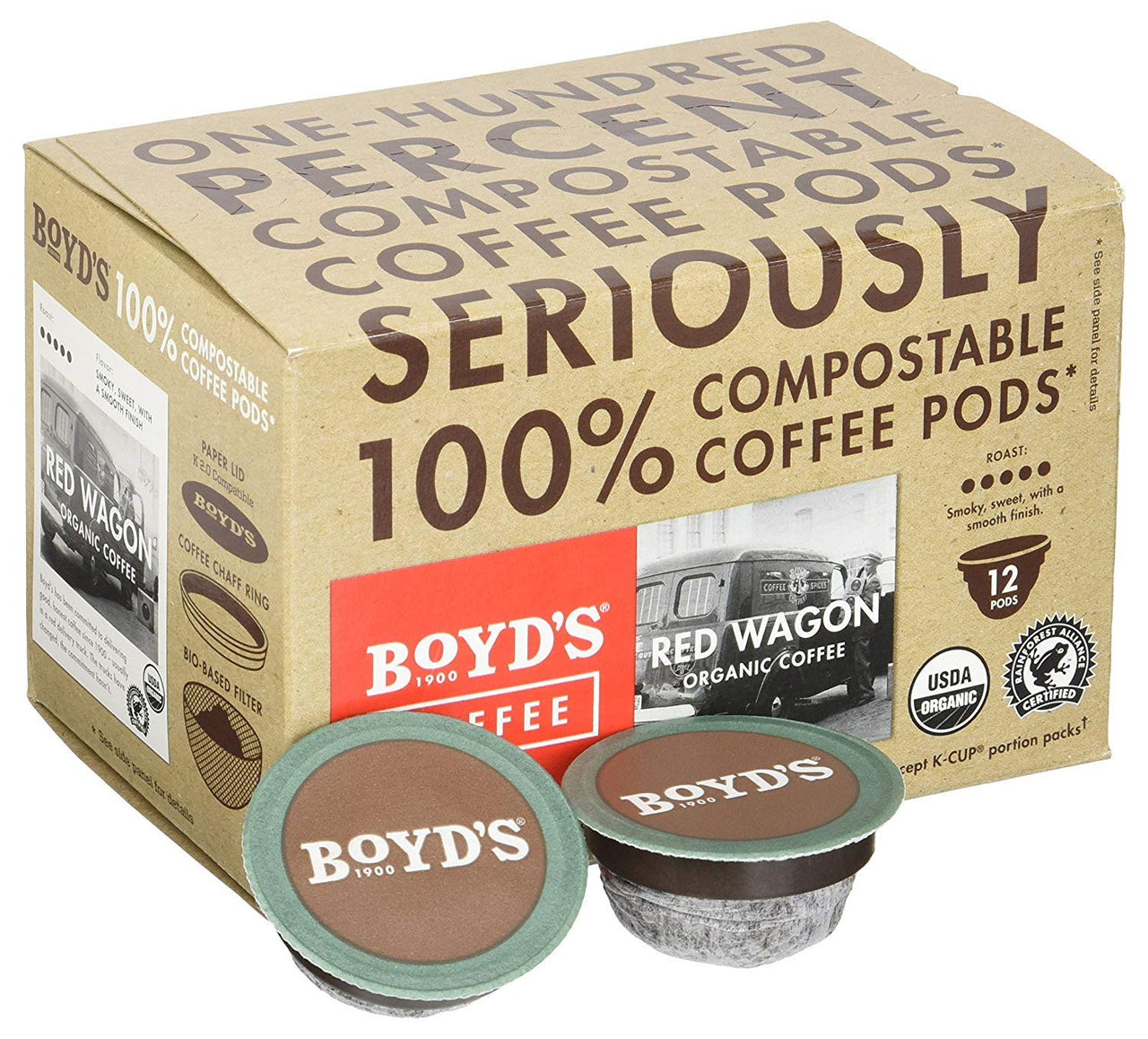 Boyd's  Coffee Red Wagon Single Serve, 12 Count
