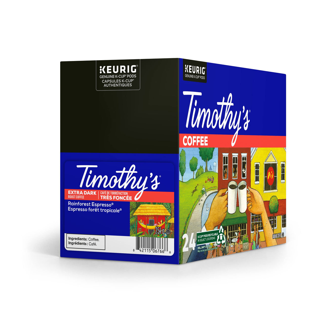 Timothy's  World Coffee Rainforest Espresso K-cup for Keurig Brewers, 24 Count