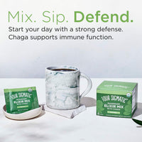 Chaga Mushroom Elixir by Four Sigmatic | Coffee Alternative with Organic Chaga Mushroom Powder, Rose Hips & Mint | Immune Support & Overall Wellness | Pack of 20