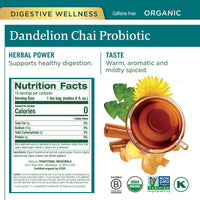 Traditional Medicinals Organic Dandelion & Detox Tea Variety Pack  Includes EveryDay Detox Dandelion, Dandelion Chai Probiotic, Roasted Dandelion Root, Dandelion Leaf & Root Teas  Supports Liver, Kidney, and Digestive Health - (4-Pack) - 64 Tea Bags Total