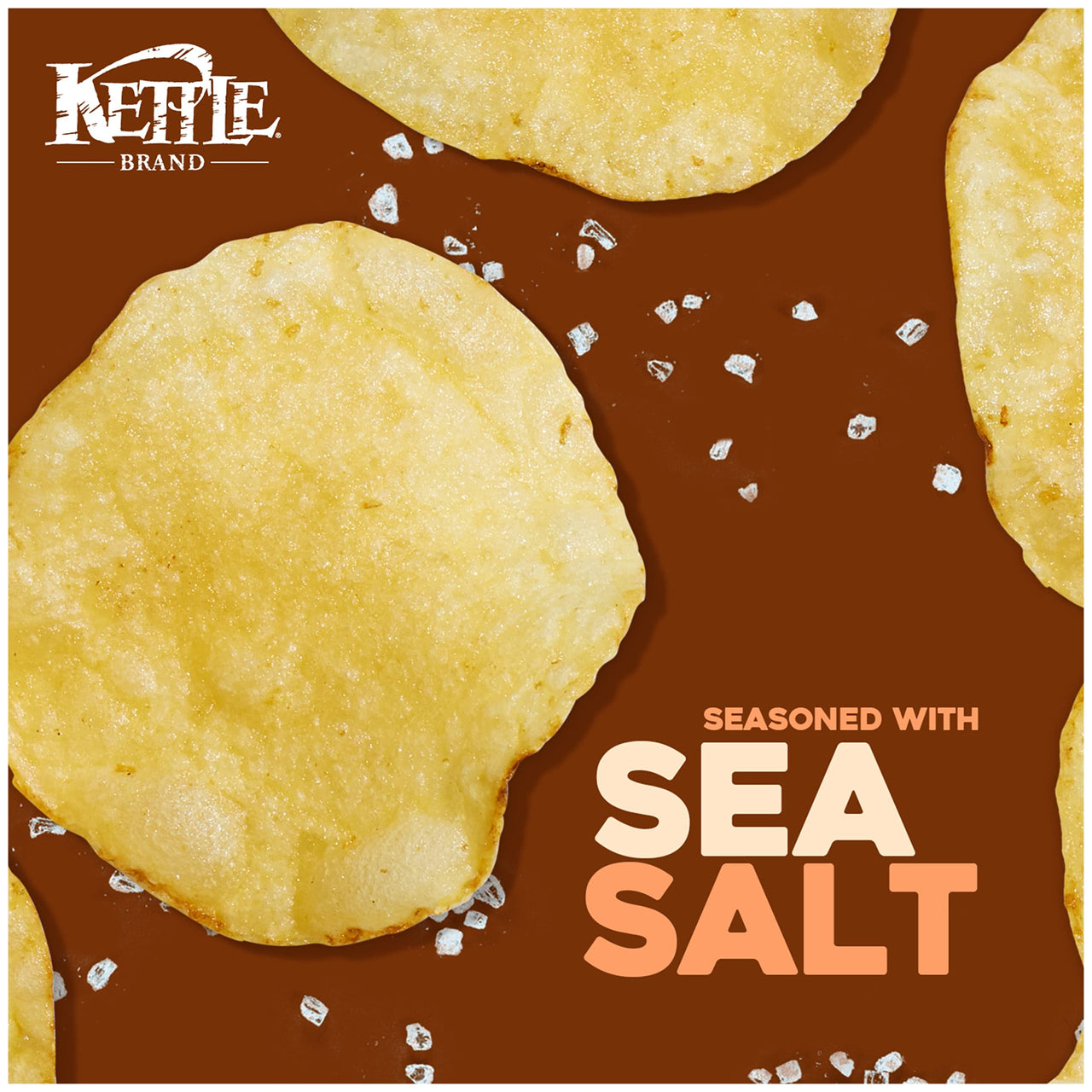 Kettle Brand Sea Salt Kettle Potato Chips, Gluten-Free, Non-GMO, 7.5 oz Bag