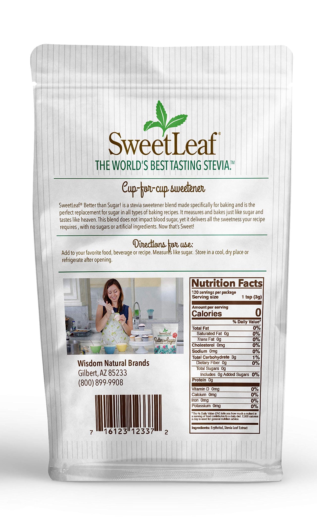 SweetLeaf Better Than Sugar Stevia Powdered Sweetener - Blend for Frosting, Stevia Sweetener, Zero Calorie Sweetener, Sugar Free, Non-GMO, Gluten-Free, Keto Friendly - 12.7 Oz