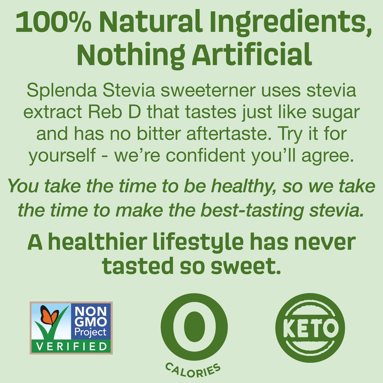 SPLENDA Stevia Zero Calorie Sweetener, Plant Based Sugar Substitute Granulated Powder, 9.8 oz Jar