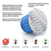 Lavazza Premium Coffee Corp Nespresso OriginalLine Compatible Capsules, Espresso Decaffeinato Ricco, Dark Roast Coffee, 10 Ct (Pack of 2)