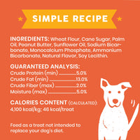 Cloud Star Wag More Bark Less Human Grade Sandwich Cookie Treats for Dogs, Peanut Butter 11.8 oz