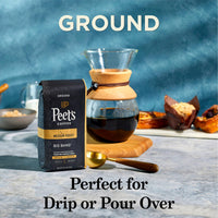 Peet's  Coffee, Dark Roast Decaffeinated Ground Coffee - Decaf Major Dickason's  Blend 10.5 Ounce Bag