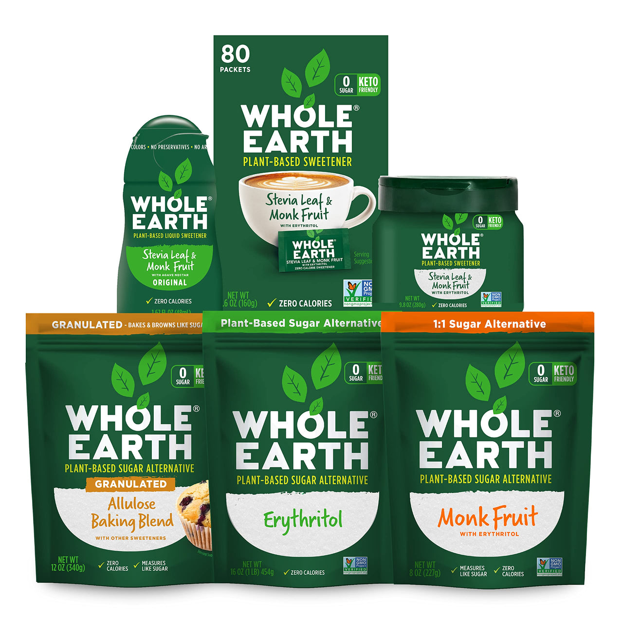 Whole Earth Sweetner Monk Fruit 80ct Packets
